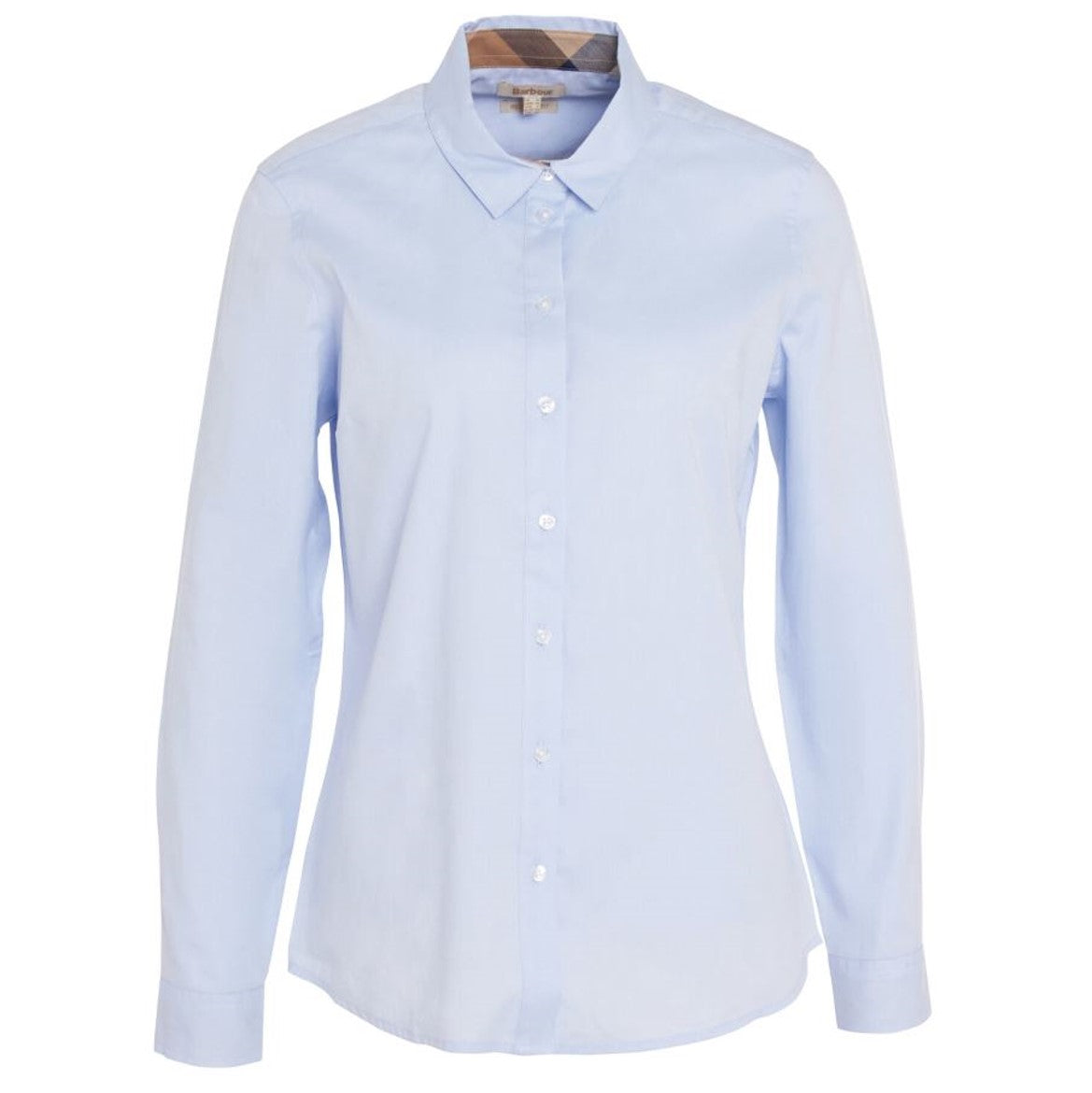 Barbour Derwent Ladies Shirt Pale Blue-Primrose Hessian 1