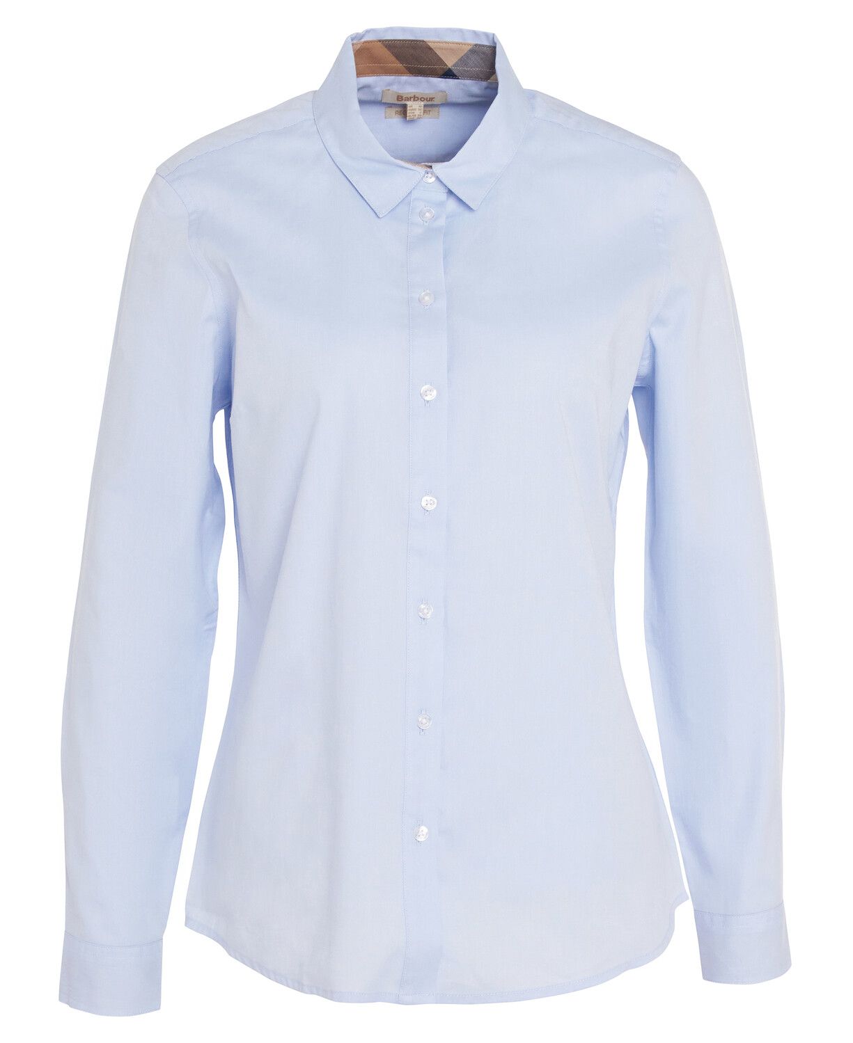 Barbour Derwent Ladies Shirt Pale Blue-Primrose Hessian 3