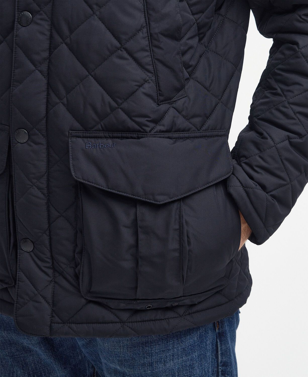 Barbour Devon Men's Quilted Jacket Navy 5