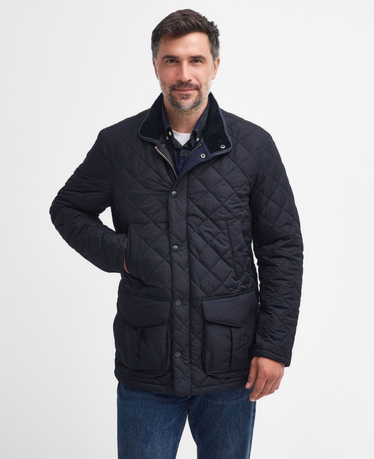 Barbour Devon Men's Quilted Jacket Navy 7