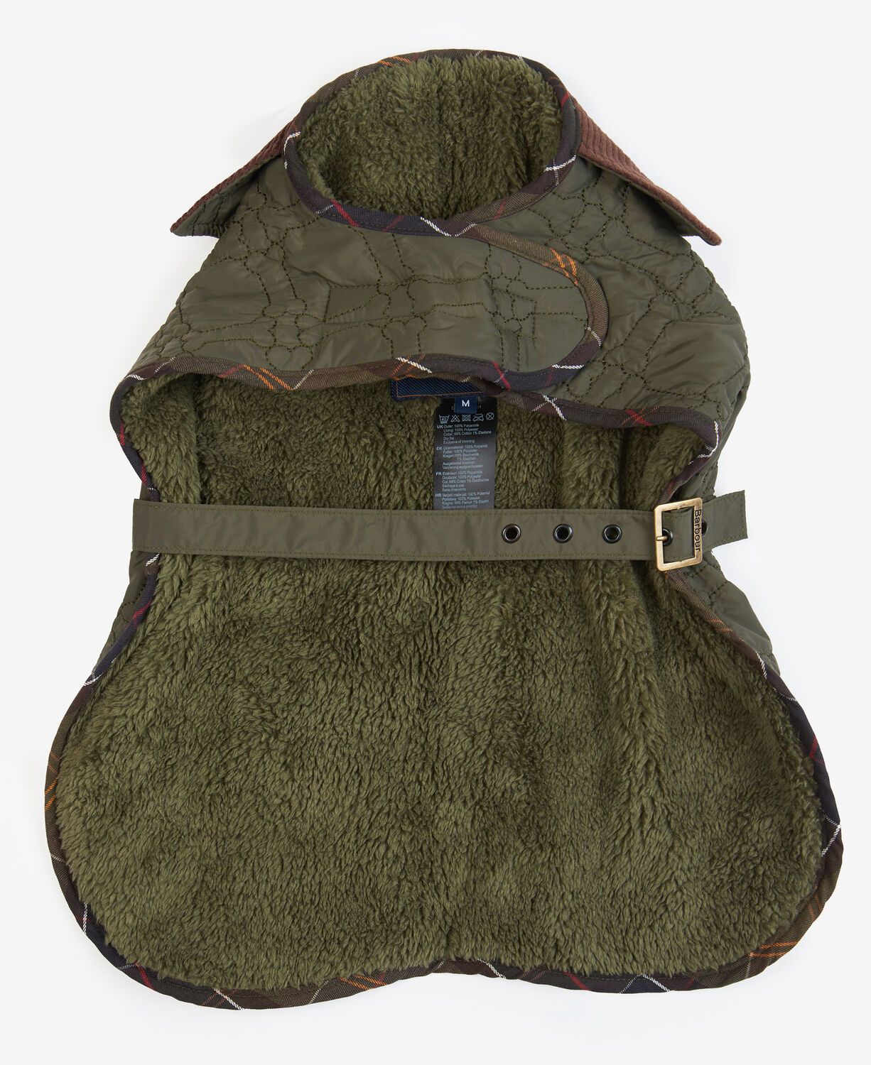 Barbour Dog Bone Quilted Dog Coat Dark Olive 4