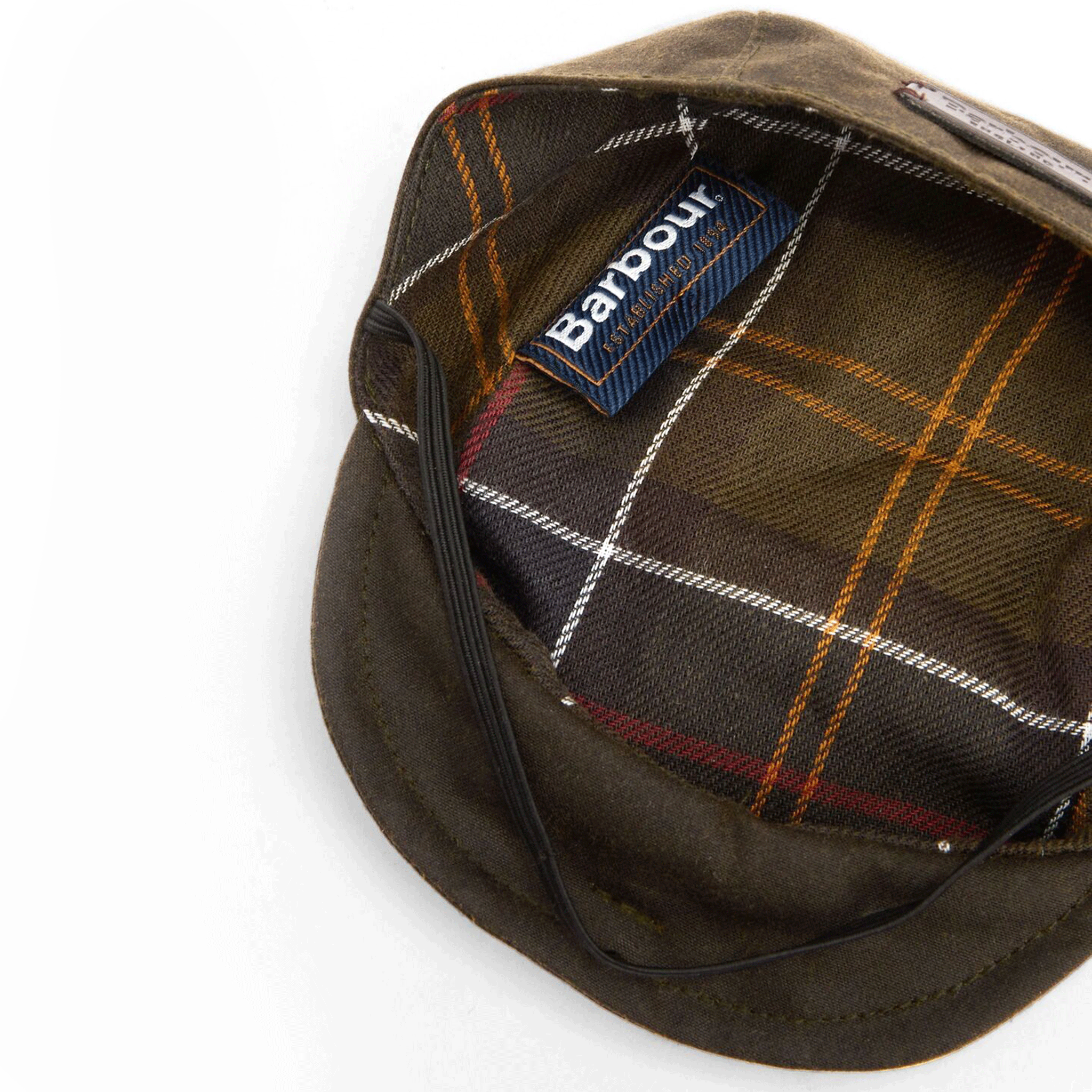 Barbour Dog Wax Flat Cap Olive