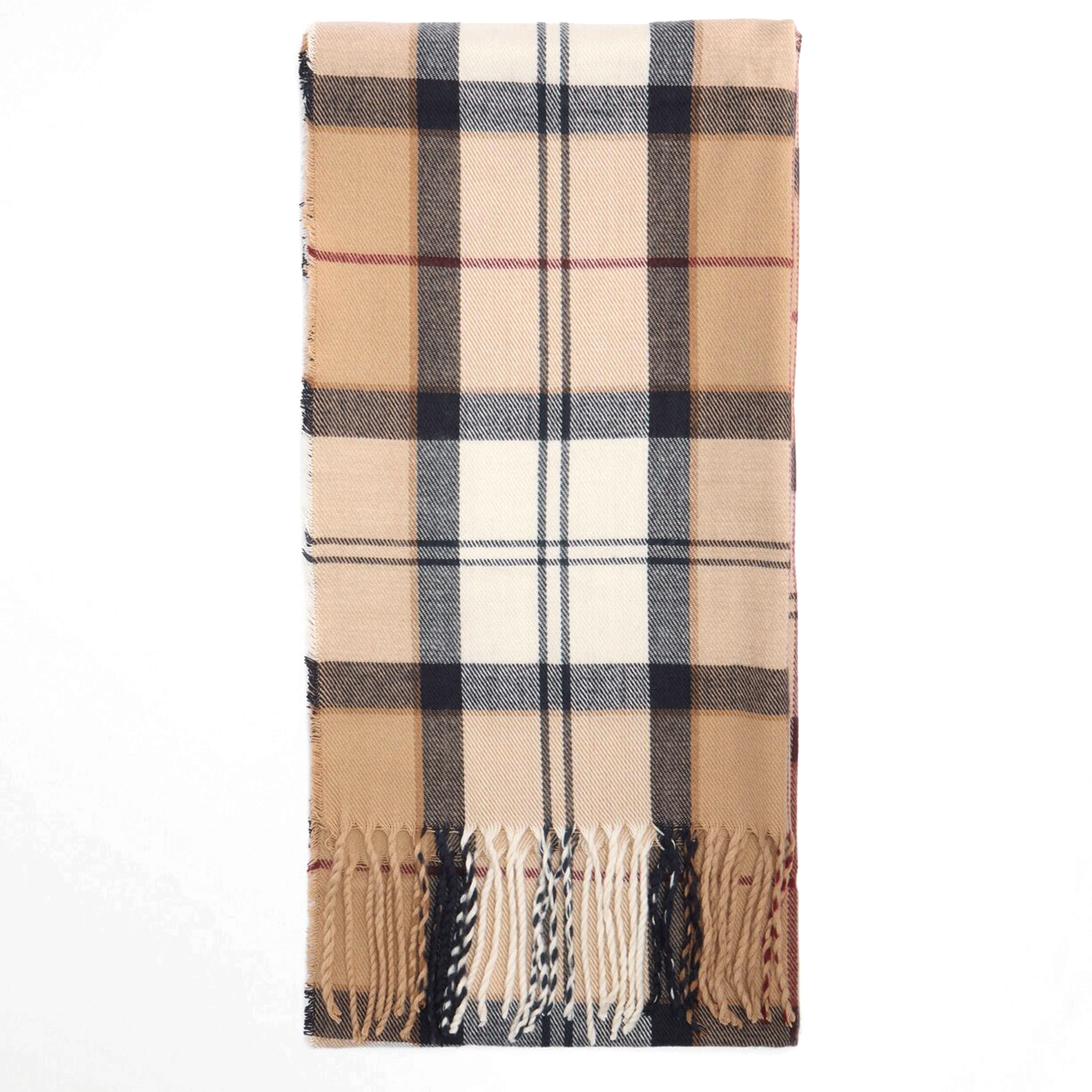 Barbour Dover Beanie & Hailes Scarf Gift Set Hessian Tartan