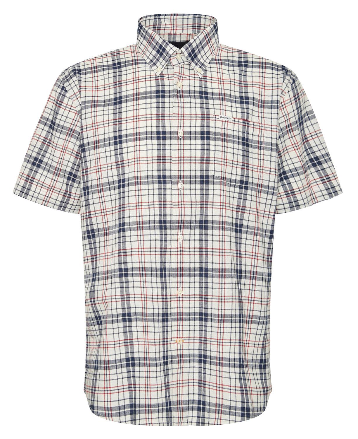 Barbour Drafthill Short Sleeve Checked Shirt Classic Navy 2