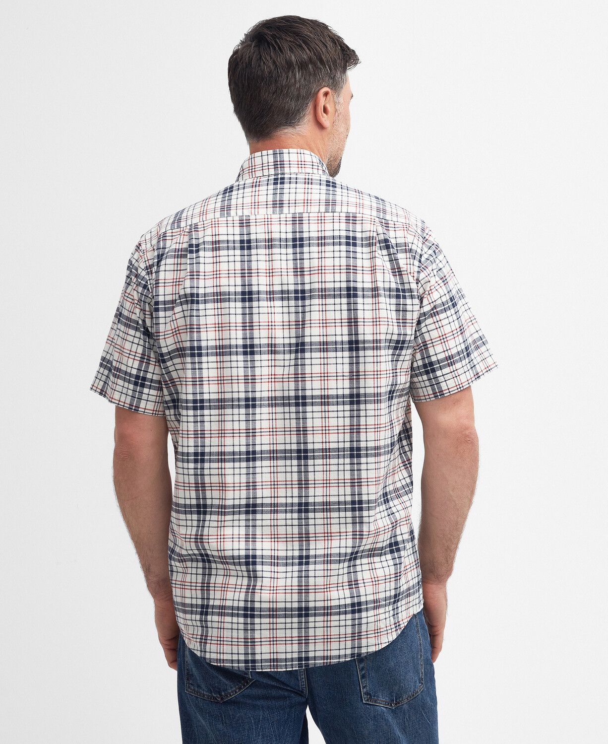 Barbour Drafthill Short Sleeve Checked Shirt Classic Navy 3