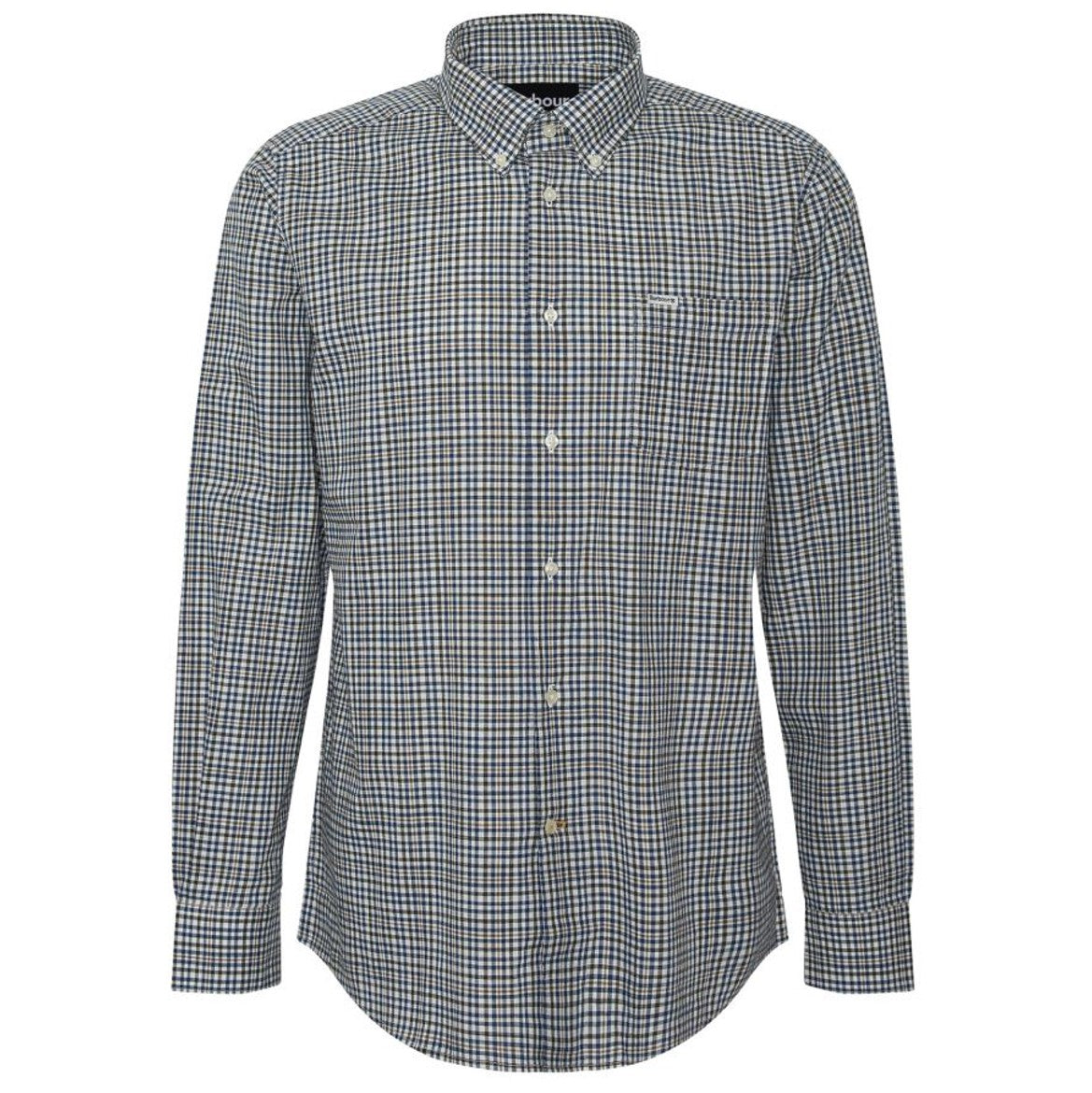Barbour Durand Long Sleeved Checked Shirt Olive 1