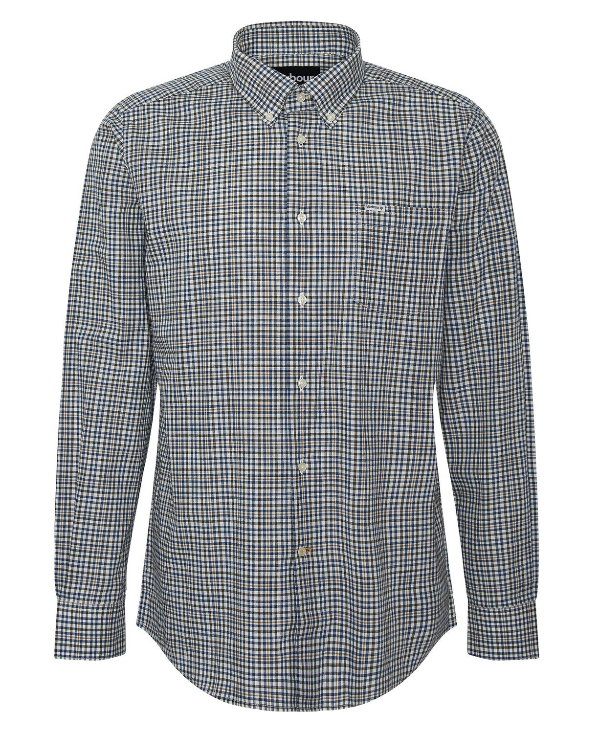 Barbour Durand Long Sleeved Checked Shirt Olive 2