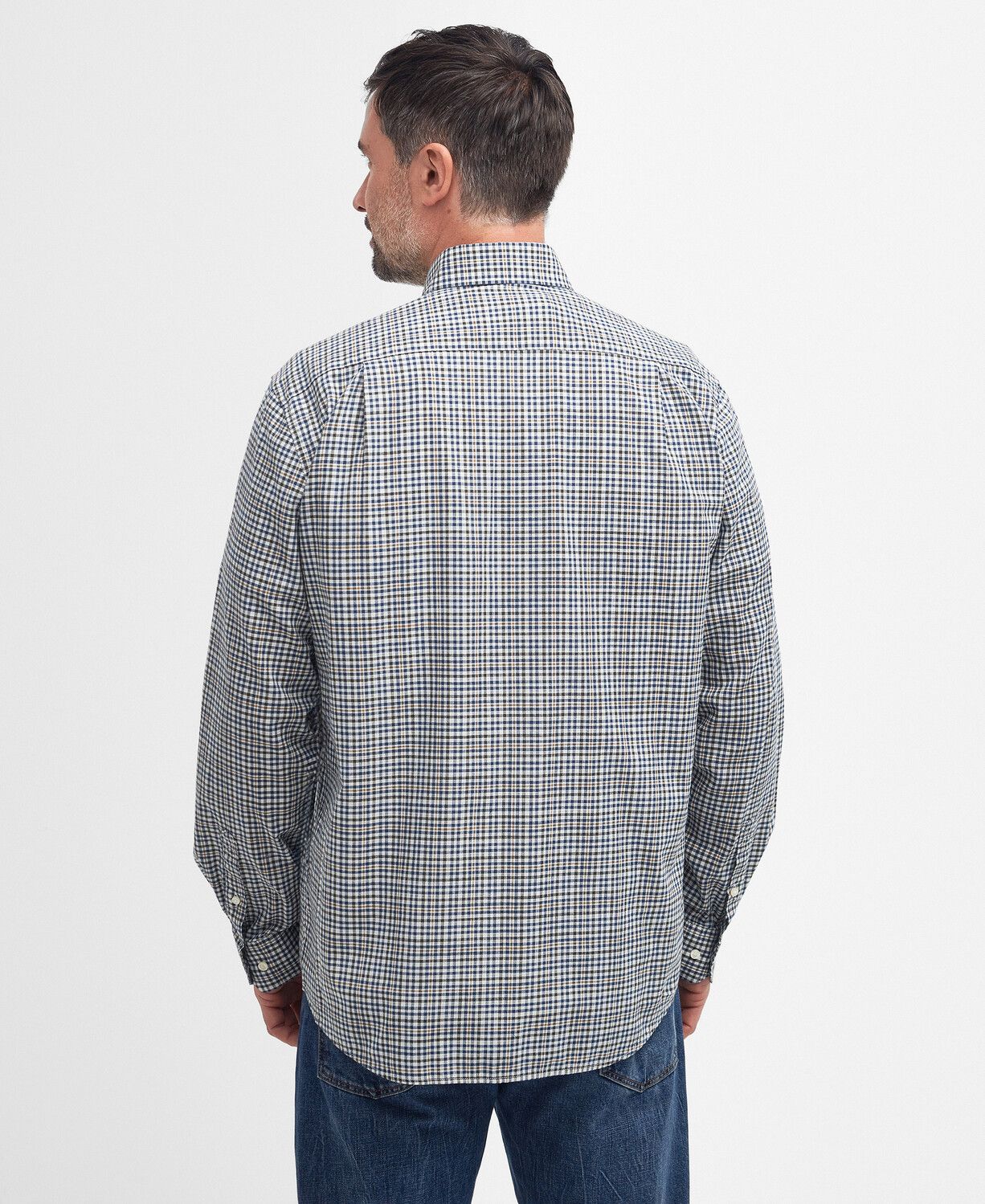 Barbour Durand Long Sleeved Checked Shirt Olive 4