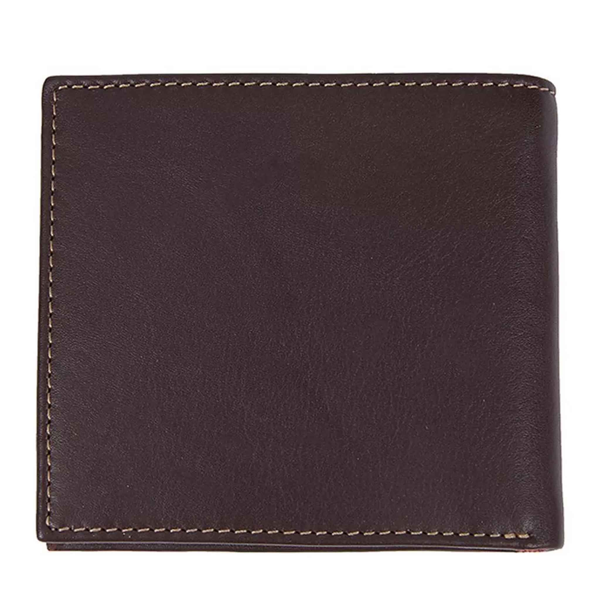 Barbour Elvington Leather Billfold Coin Wallet Brown-Tan