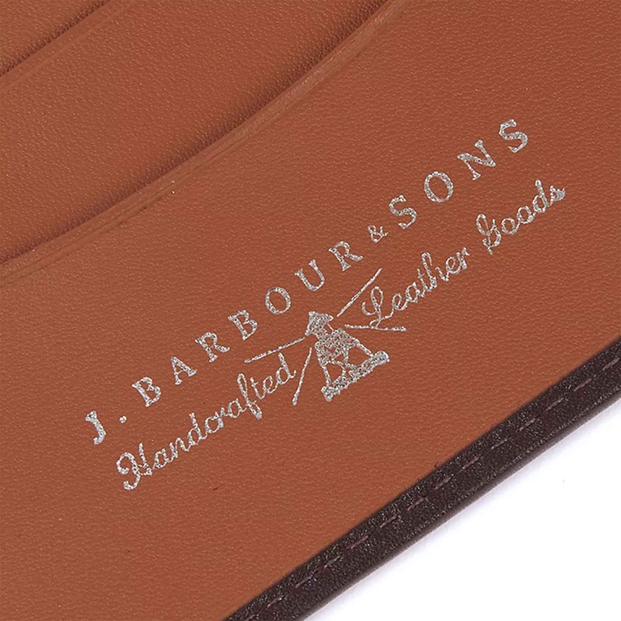 Barbour Elvington Leather Billfold Coin Wallet Brown-Tan