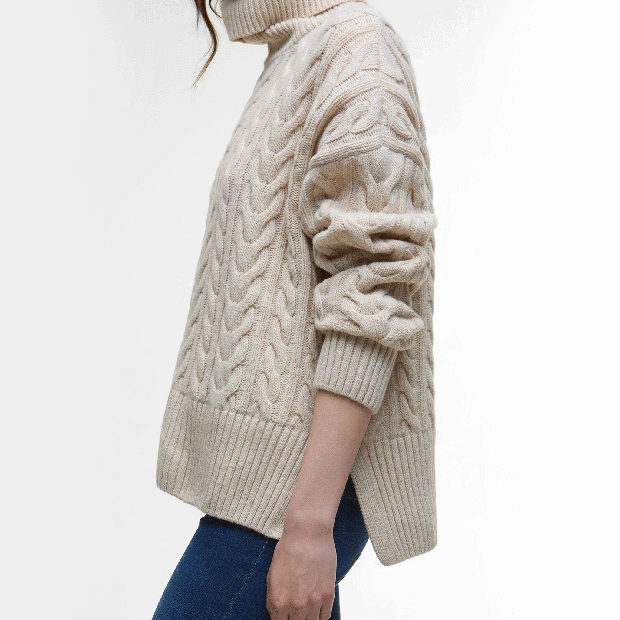 Barbour Embleton Rollneck Jumper Birch