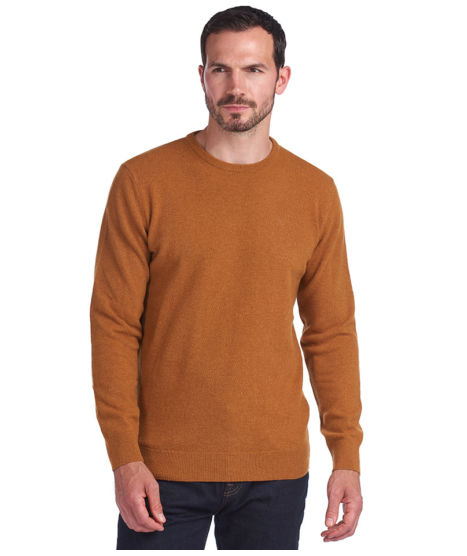 Barbour Essential Crew Neck Jumper Dark Copper 2