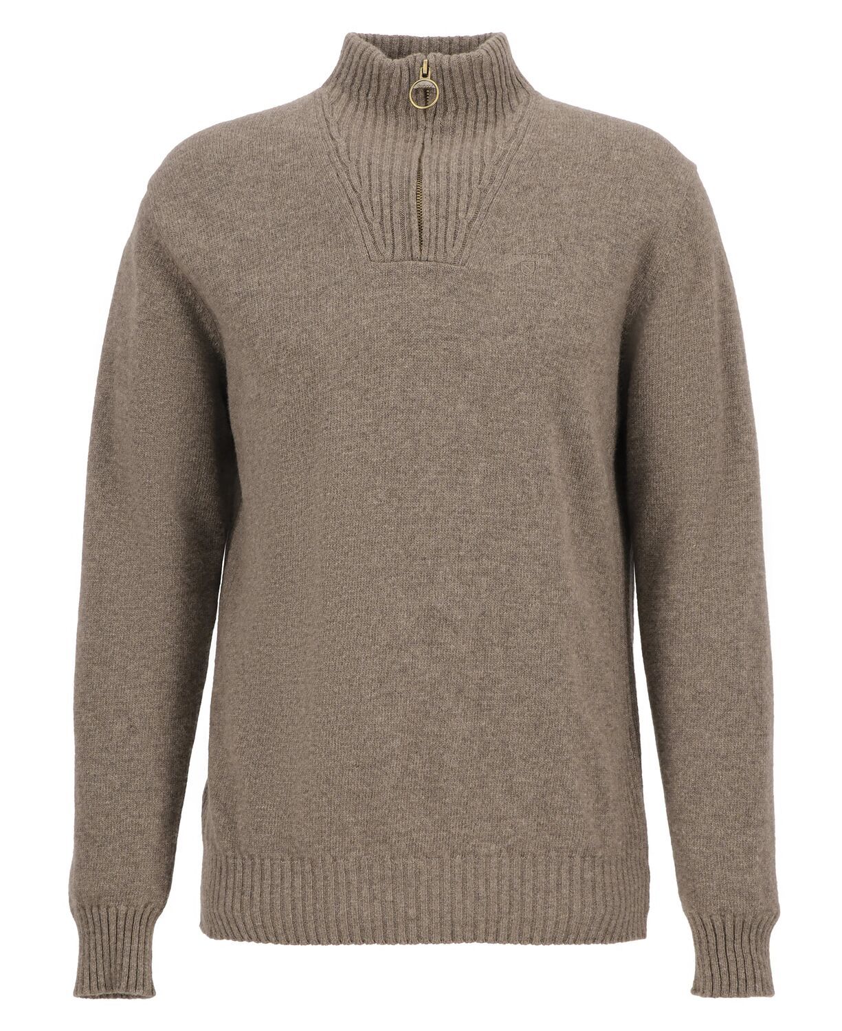 Barbour Essential Lambswool Half Zip Jumper Dark Stone 4