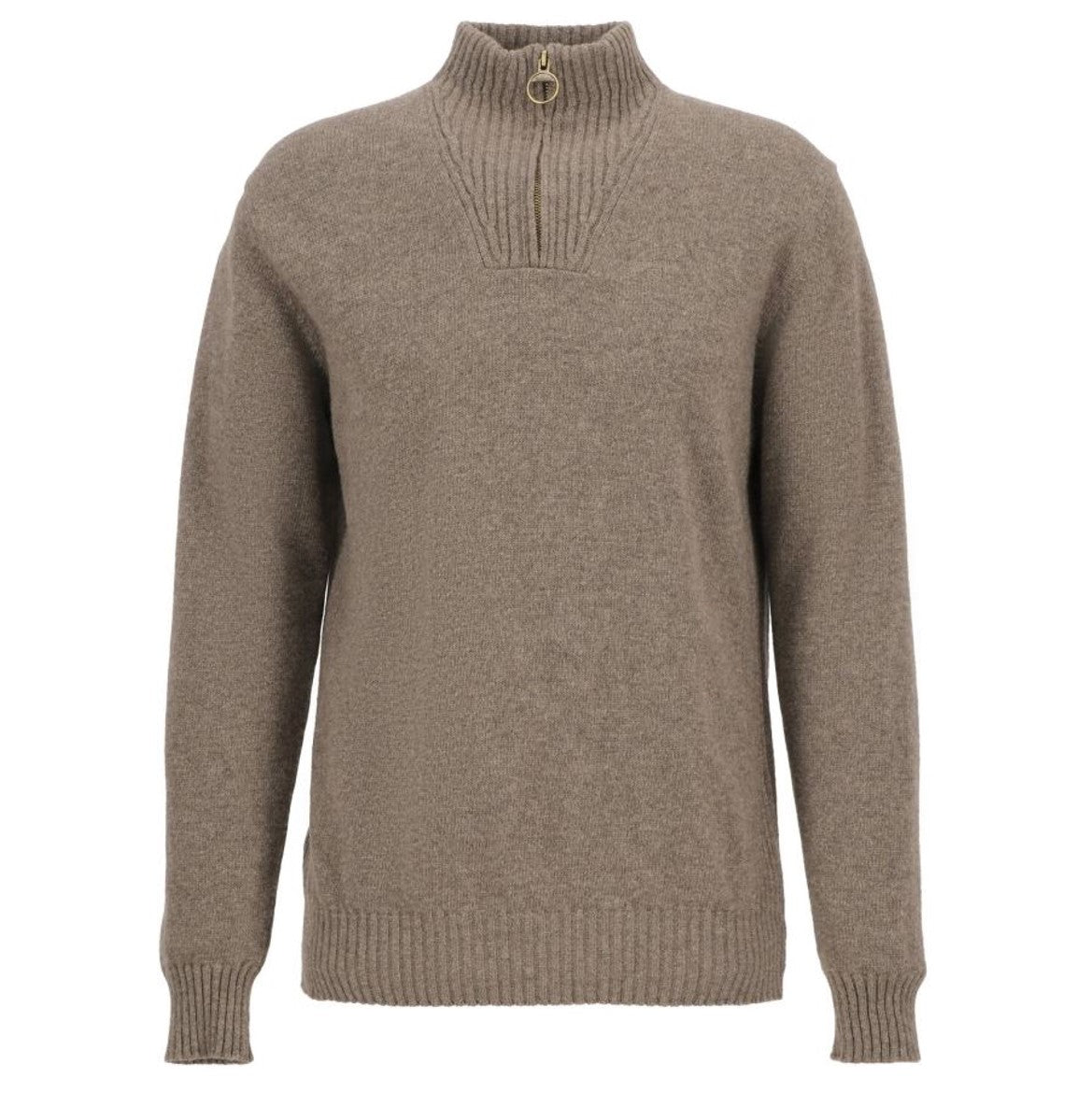 Barbour Essential Lambswool Half Zip Jumper Dark Stone 5