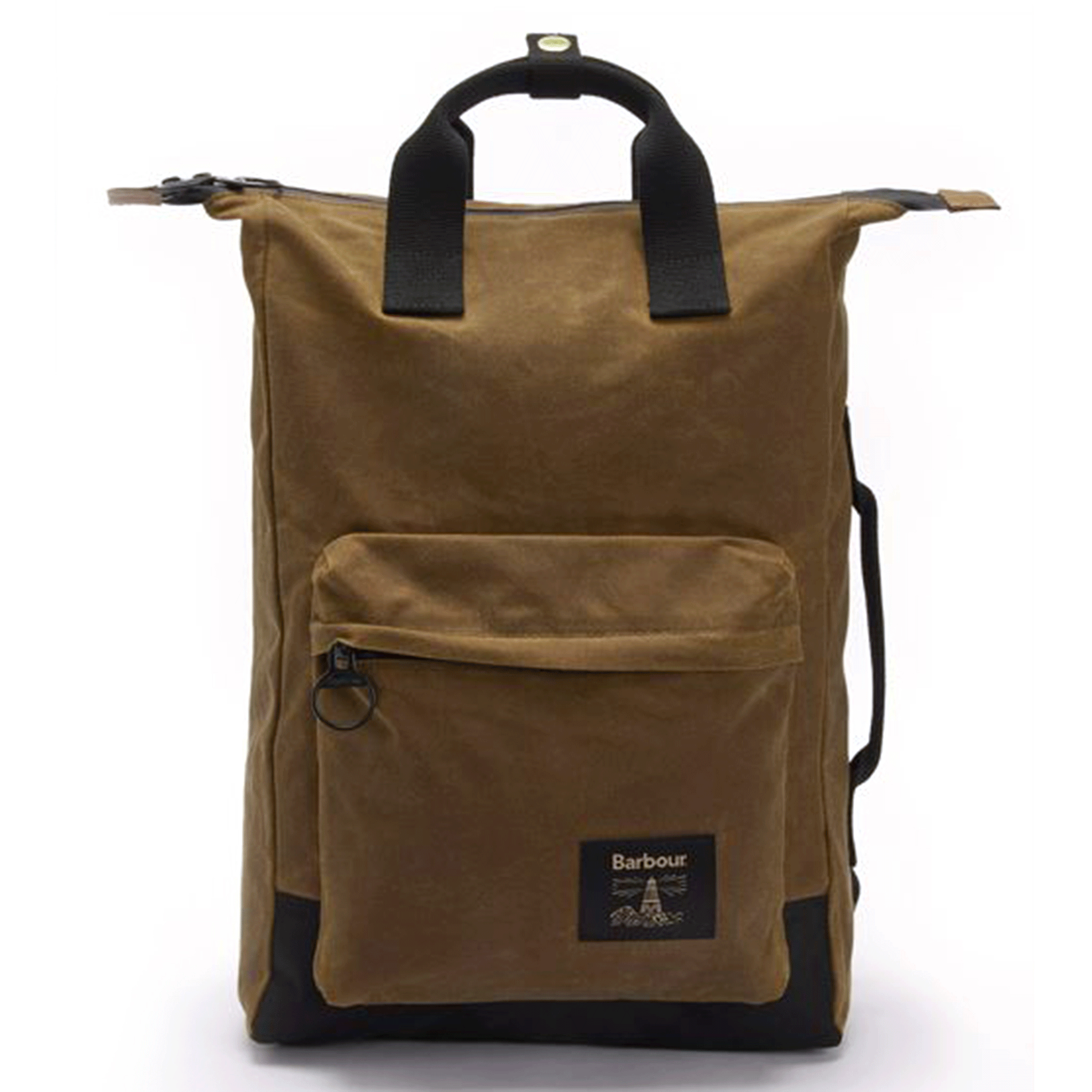 Barbour Field Waxed Backpack Tan-Black