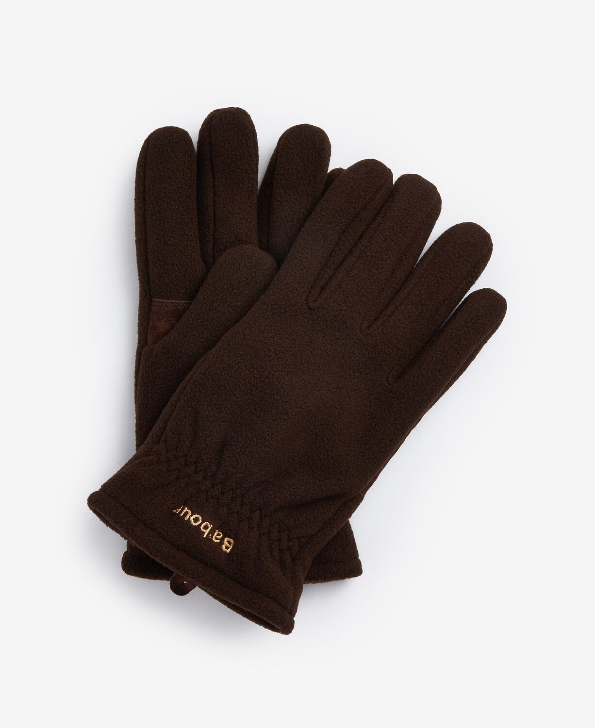 Barbour Fleece Coalford Gloves Dark Brown 1