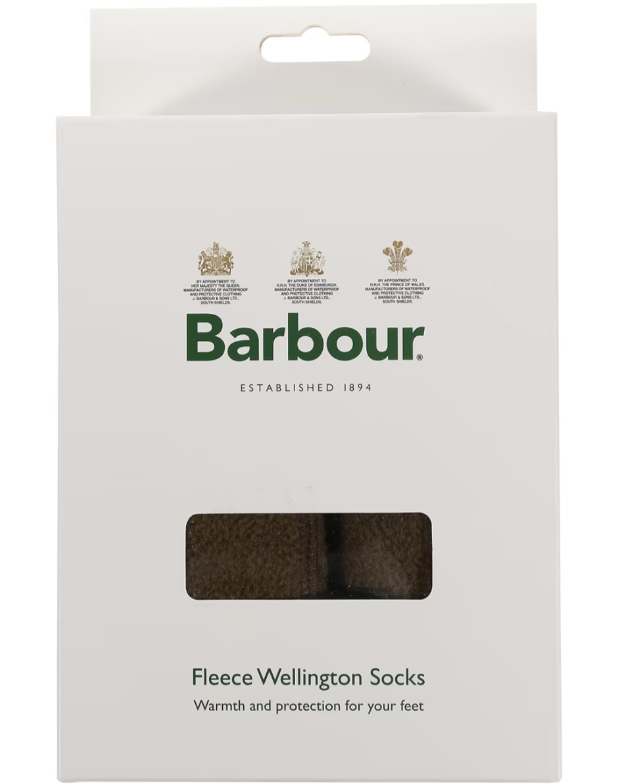 Barbour Fleece Wellington Socks Olive 2