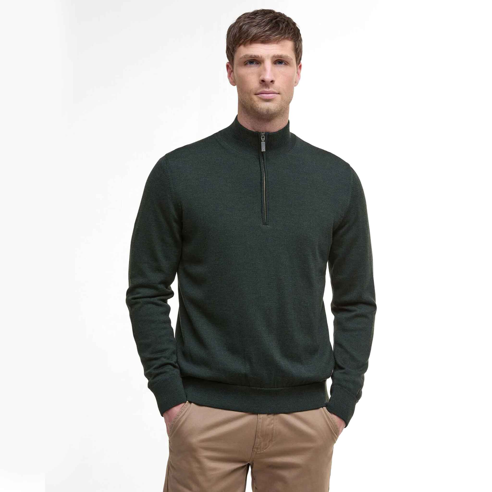 Barbour Gamlin Half Zip Jumper Olive
