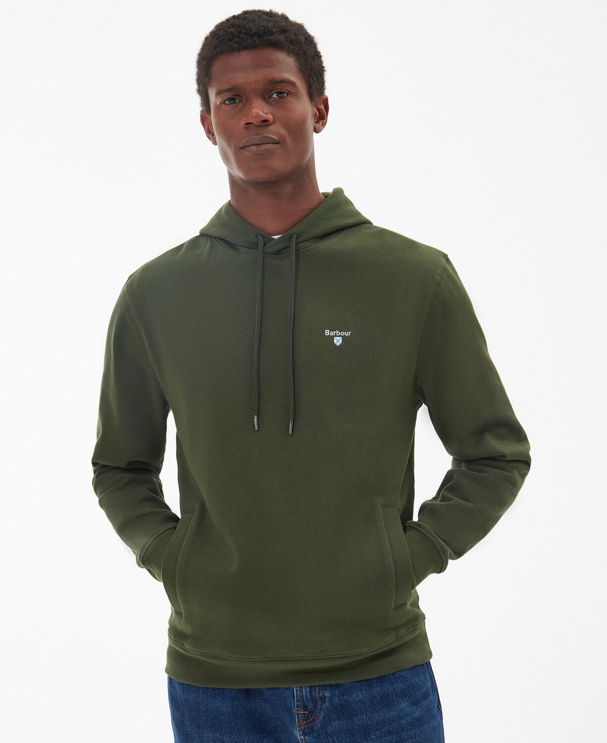 Barbour Grassington Hoodie Olive 3