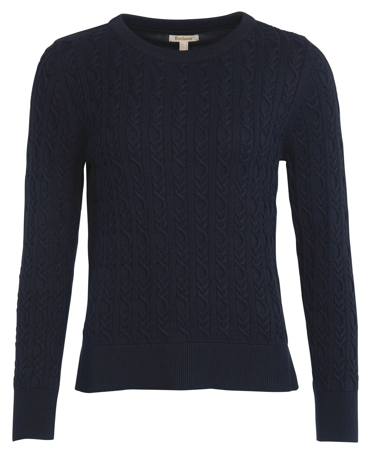 Barbour Hampton Ladies Cable Knit Jumper Navy 1