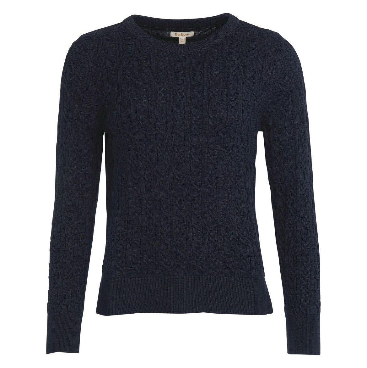 Barbour Hampton Ladies Cable Knit Jumper Navy 6