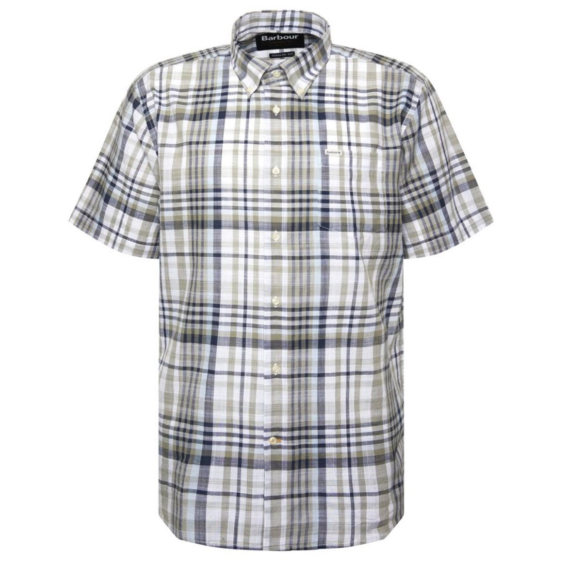 Barbour Hartley Regular Short Sleeve Checked Shirt Olive