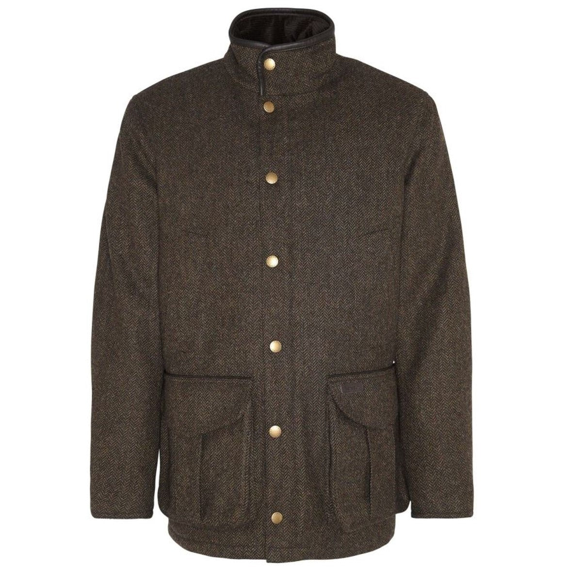 Barbour Hereford Men's Tweed Wool Jacket Olive 1