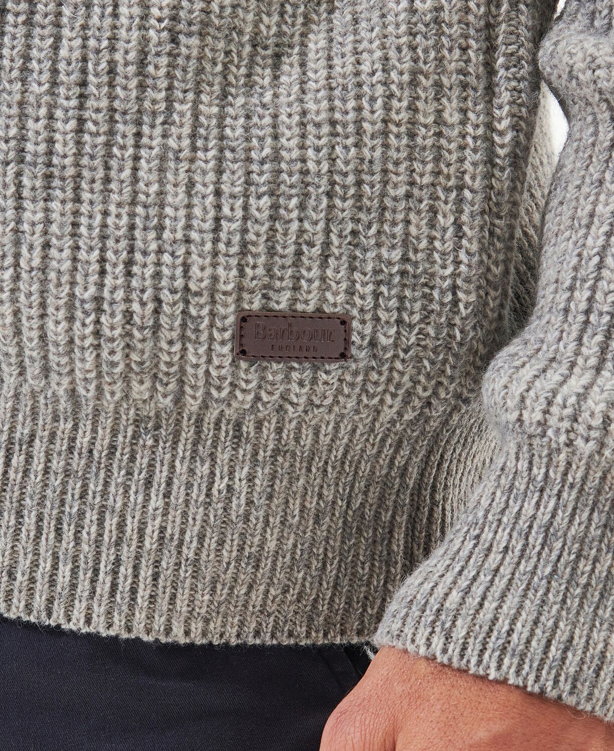 Barbour Horseford Crew Knit Jumper Stone 4