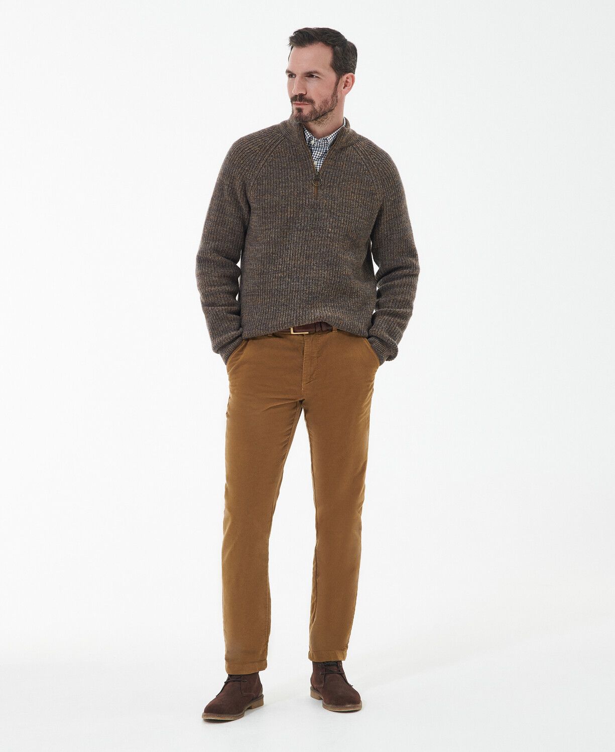 Barbour Horseford Half Zip Jumper Sandstone 5