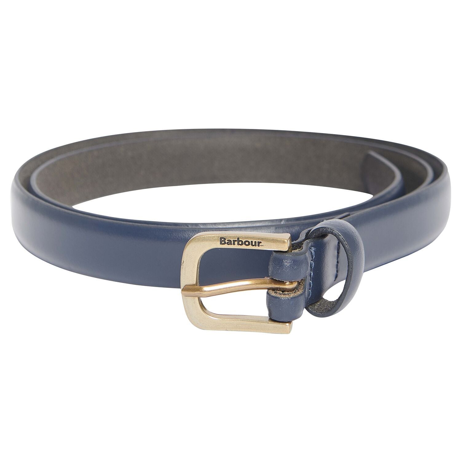 Barbour Irene Ladies Leather Belt Navy 1