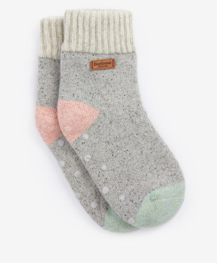 Barbour Isla Ladies Cabin Socks Light Grey Mix 2