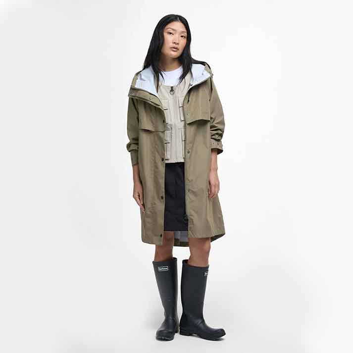 Barbour Jayla Ladies Waterproof Parka Dusky Green