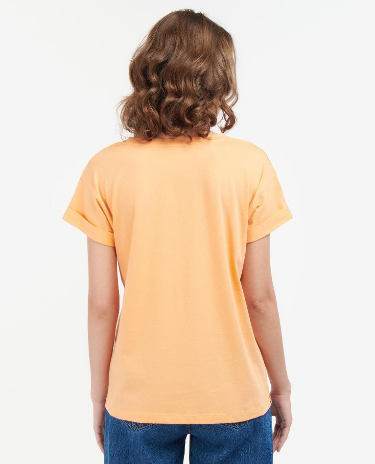 Barbour Kenmore Relaxed Fit T-Shirt Papaya 2