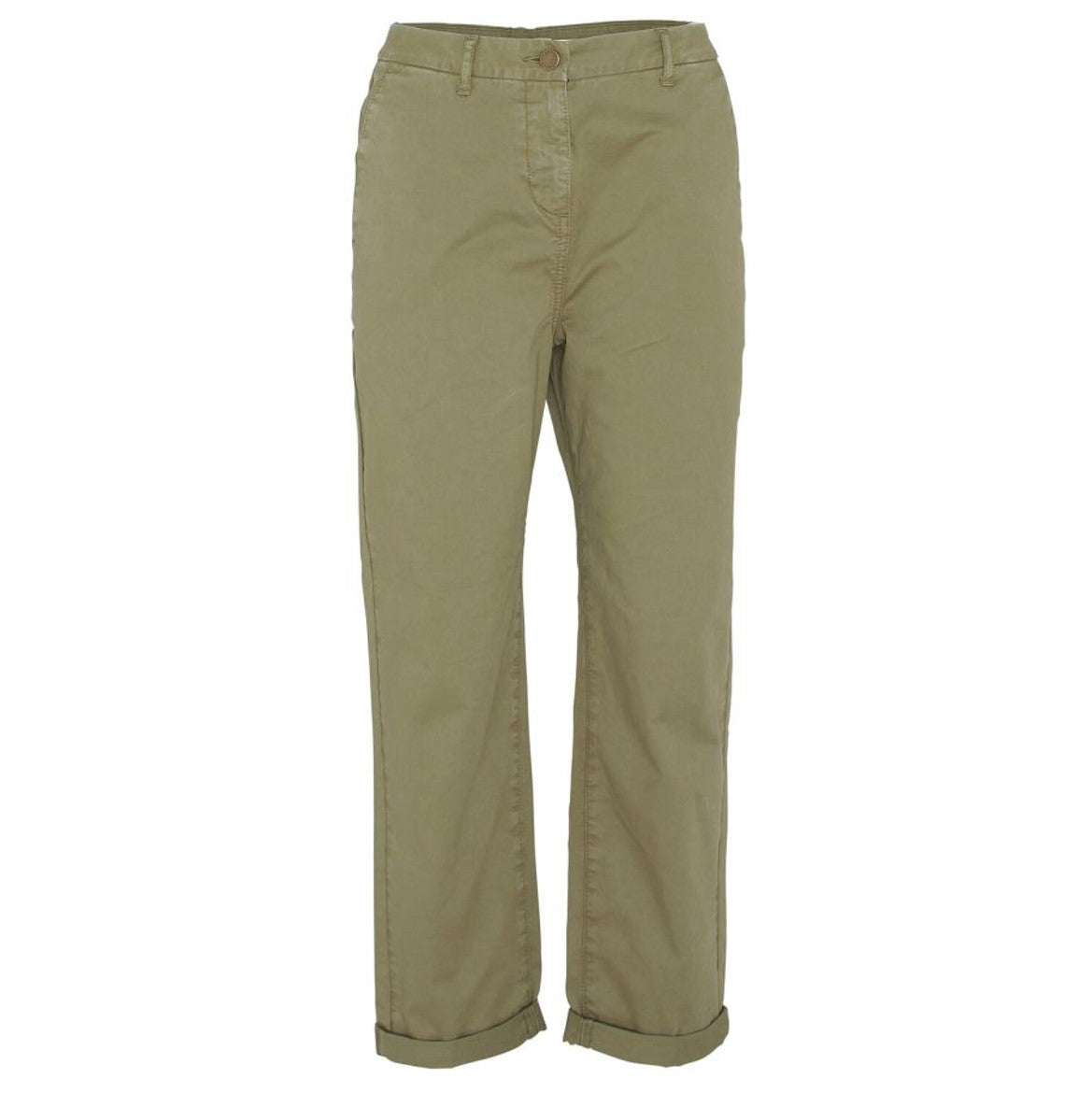 Barbour Ladies Cropped Chinos Khaki 1