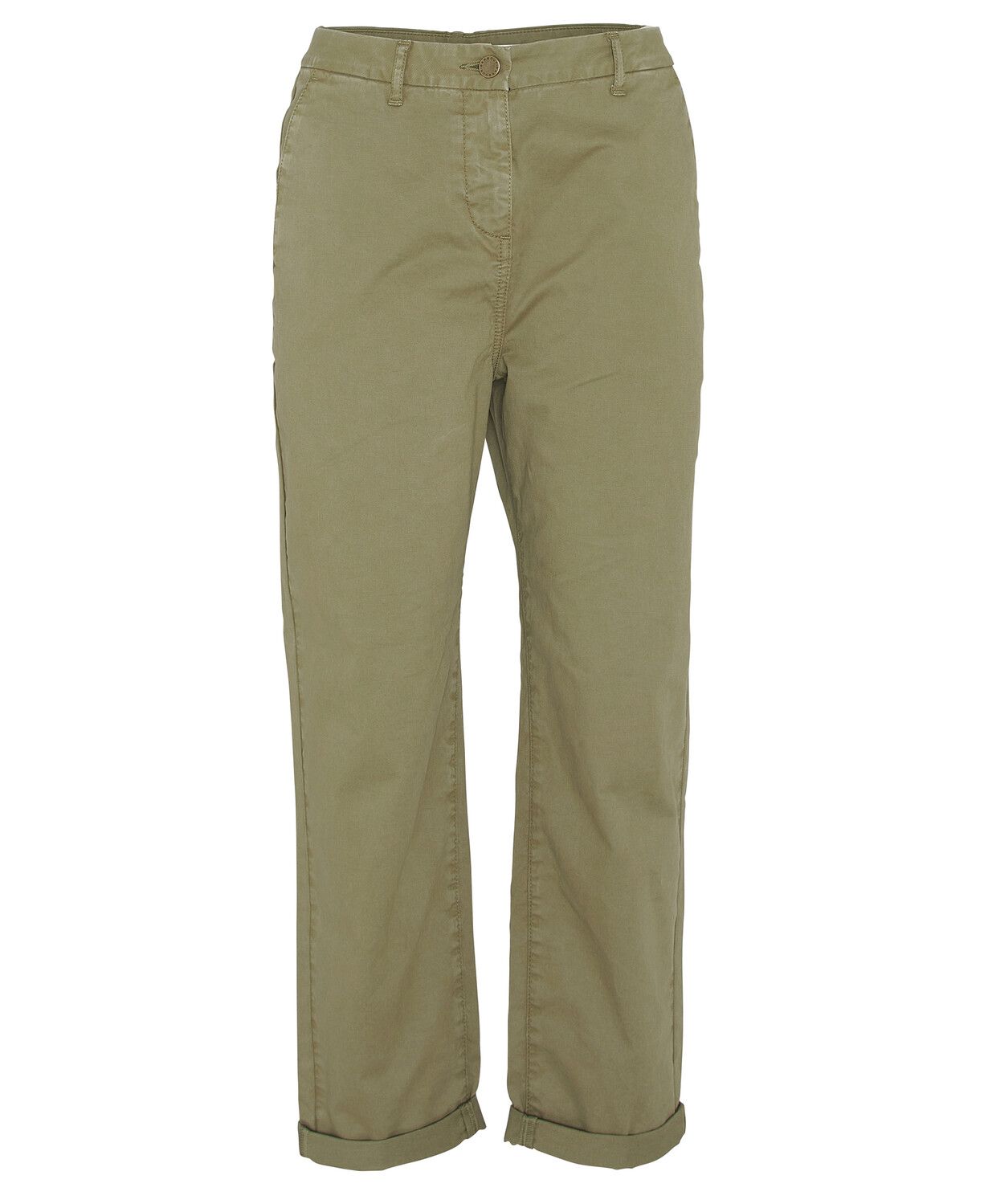 Barbour Ladies Cropped Chinos Khaki 2