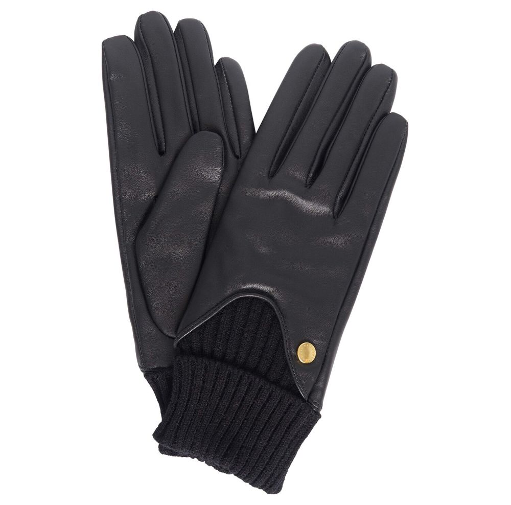 Barbour Ladies Deanna Leather Gloves Classic Black1