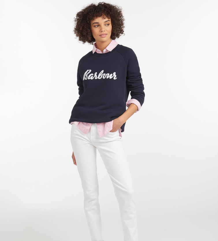 Barbour Ladies Otterburn Sweatshirt Navy 3