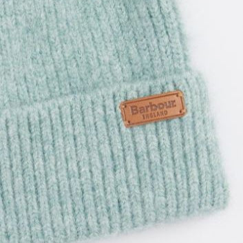 Barbour Ladies Pendle Knitted Beanie Soft Mint 3