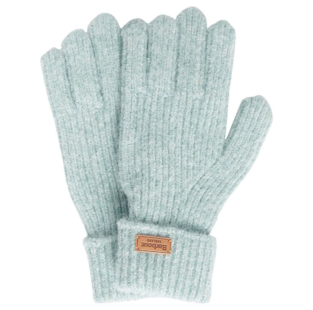Barbour Ladies Pendle Knitted Gloves Soft Mint 1