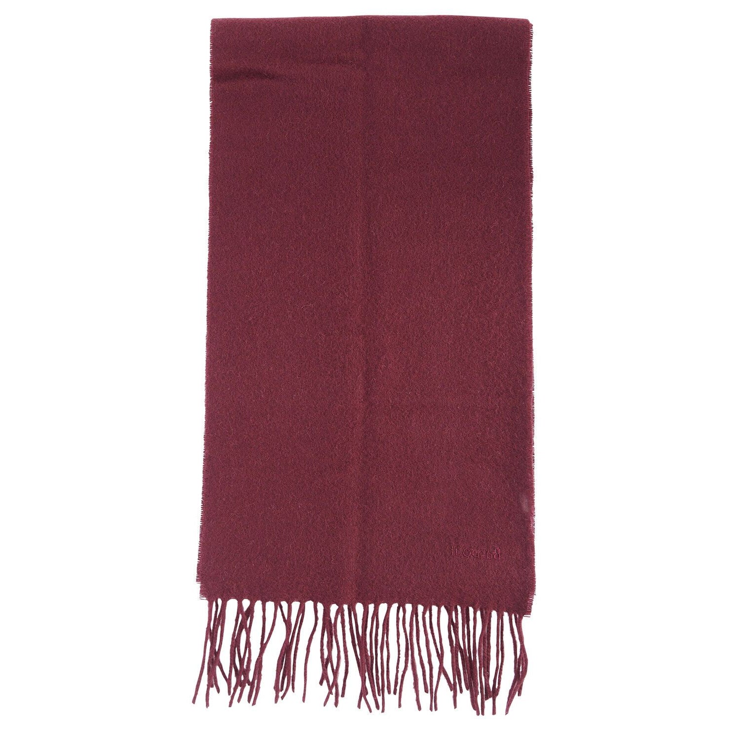 Barbour Lambswool Plain Woven Scarf Cabernet 1
