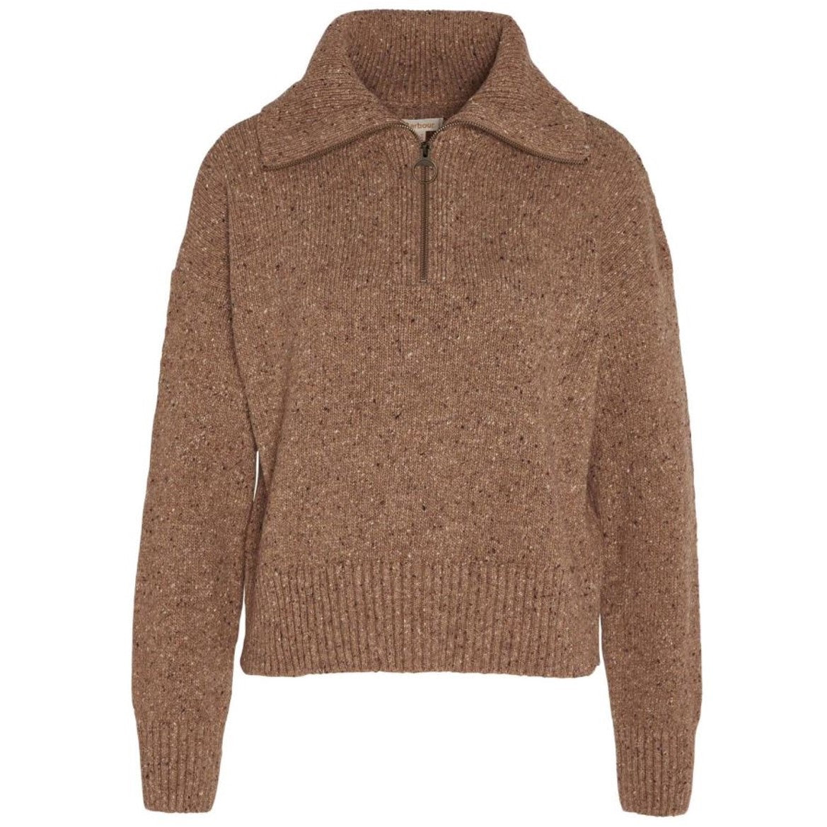 Barbour Lavensdale Ladies Half Zip Jumper Honey 2