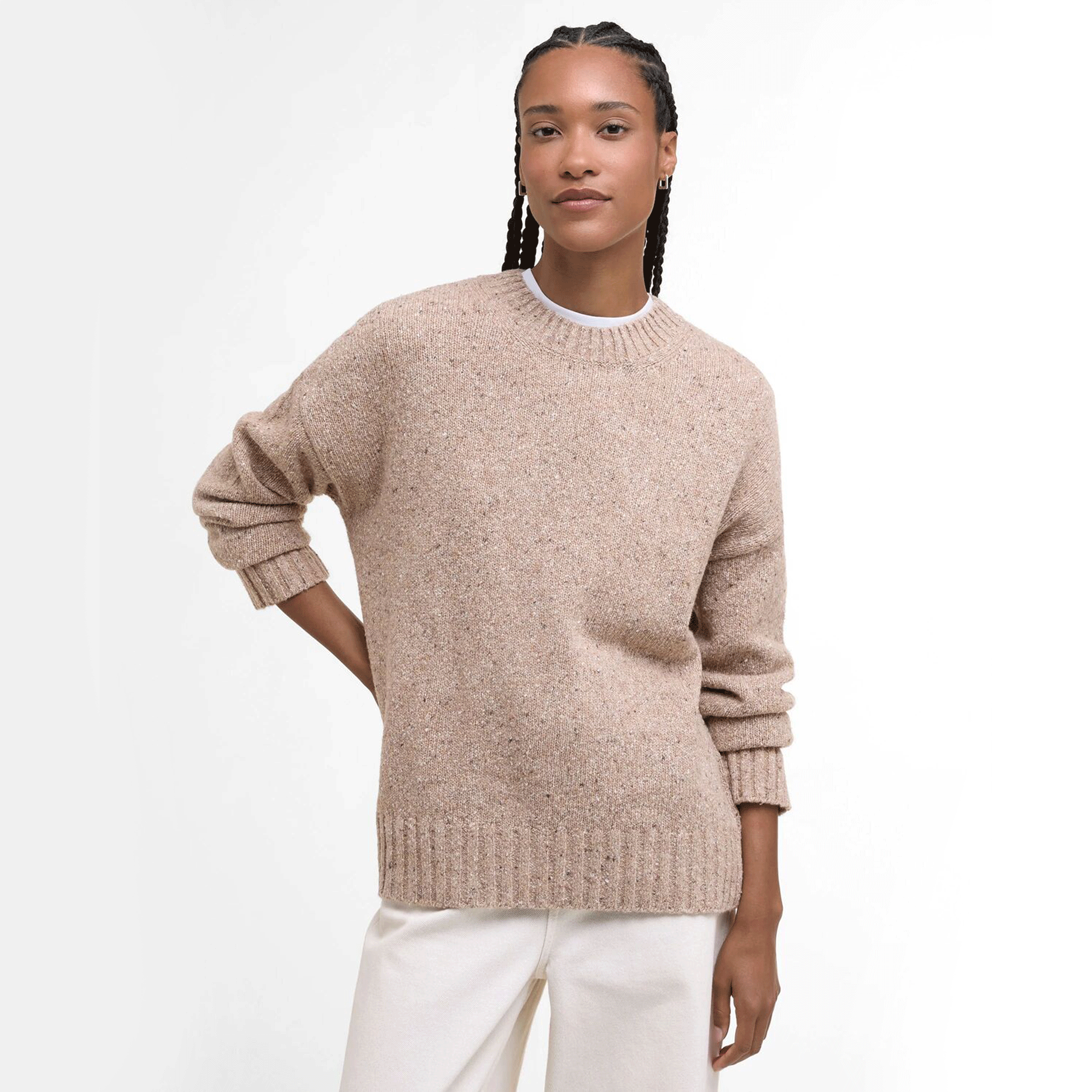 Barbour Lavensdale Crew Neck Jumper Light Honey