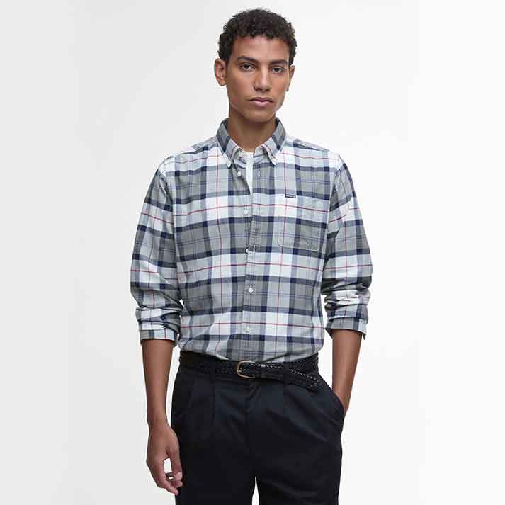 Barbour Lewis Tailored Shirt Bleached Pine Tartan