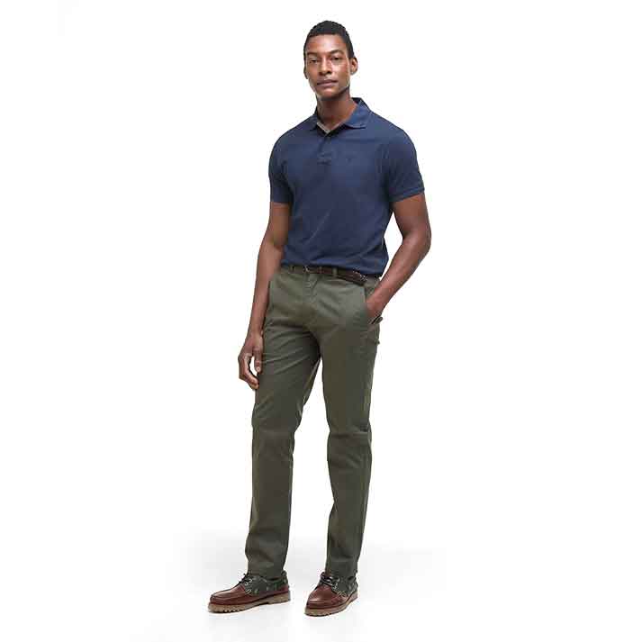 Barbour Lightweight Stretch Tailored Chinos Uniform Green