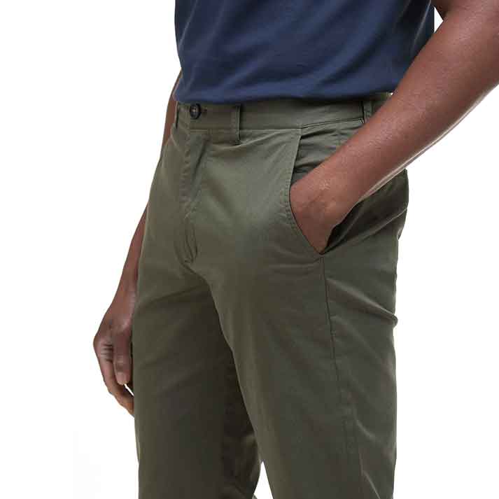 Barbour Lightweight Stretch Tailored Chinos Uniform Green