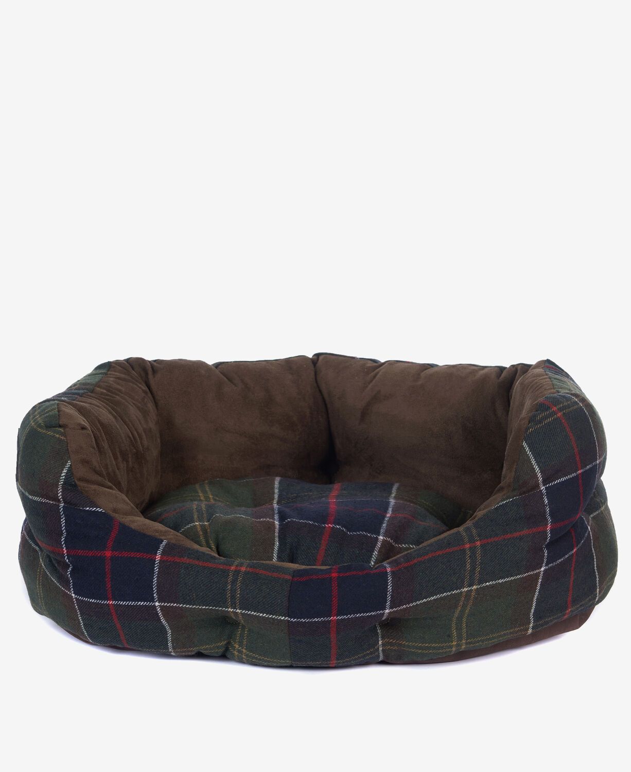 Barbour Luxury Waxed Cotton Quilted Dog Bed Classic Tartan 2