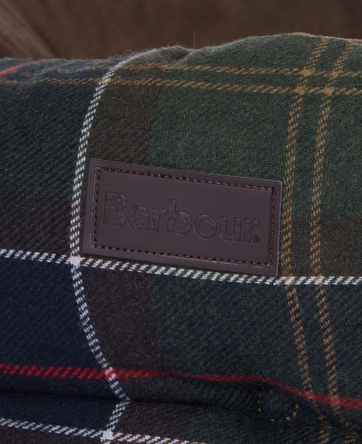 Barbour Luxury Waxed Cotton Quilted Dog Bed Classic Tartan 5