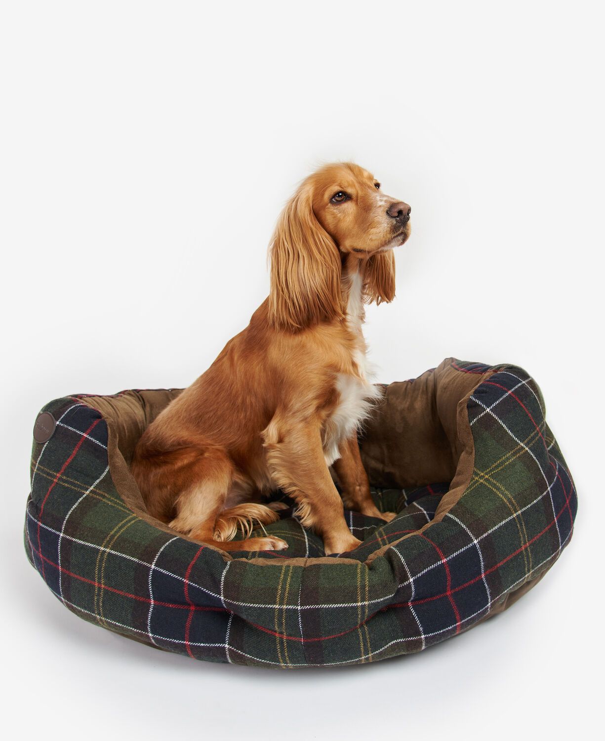 Barbour Luxury Waxed Cotton Quilted Dog Bed Classic Tartan 7