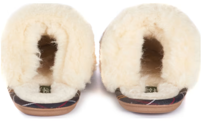 Barbour Lydia Mule Slippers Camel-Suede 2