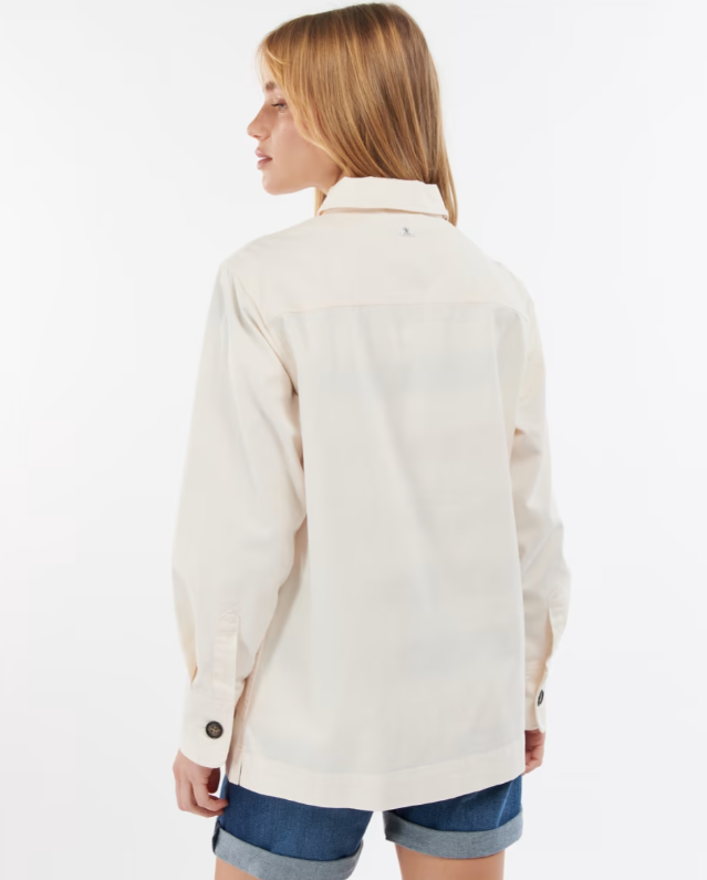 Barbour Lyndale Ladies Overshirt Ecru 3